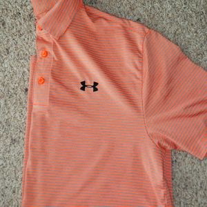 Mens Stripped Under Armour Polo